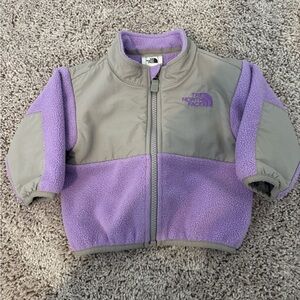 The North Face Kids Purple and Gray Fleece Jacket